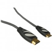 Pearstone Active Braided High Speed Mini HDMI to HDMI Cable with Ethernet - 1.5' (0.5 m)