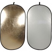 Impact Collapsible Oval Reflector Disc - Soft Gold/White - 41x74