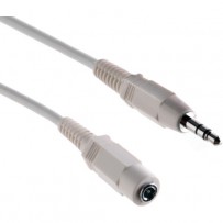 Pearstone Stereo Mini Male to Stereo Mini Female Cable (White) - 25'