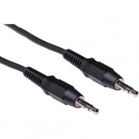 Pearstone Stereo Mini Male to Stereo Mini Male Cable (Black) - 50'