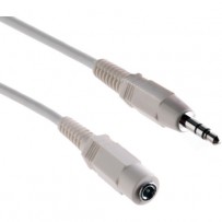 Pearstone Stereo Mini Male to Stereo Mini Female Cable (White) - 1.5'