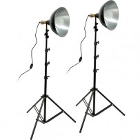 Impact Tungsten Two-Floodlight Kit with 6' Stands