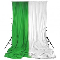 Impact Background System Kit with 10x24' White and Chroma Green Muslins