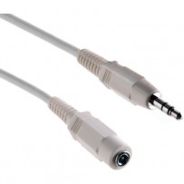 Pearstone Stereo Mini Male to Stereo Mini Female Cable (White) - 3'
