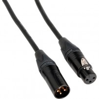 Kopul Premier Quad Pro 5000 Series XLR M to XLR F Microphone Cable - 1.5' (0.4 m), Black