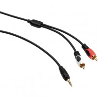 Pearstone 1/8"" Stereo Mini to Dual RCA Y-Cable (10')