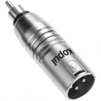 Kopul RCA Phono Male to 3-Pin XLR Male Barrel Adapter