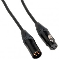 Kopul Premier Quad Pro 5000 Series XLR M to XLR F Microphone Cable - 30' (9 m), Black