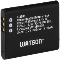 Watson LI-50B / VW-VBX090 / D-Li92 Lithium-Ion Battery Pack (3.7V, 800mAh)