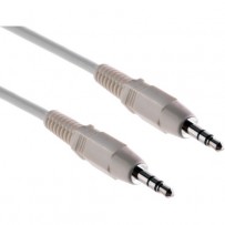 Pearstone Stereo Mini Male to Stereo Mini Male Cable (White) - 6'