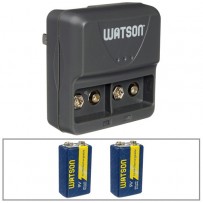Watson 2-Bay 9V Charger & 2 9V Rechargeable Batteries Kit
