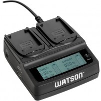 Watson Duo LCD Charger with 2 NP-W126 Battery Plates