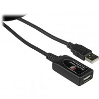 Pearstone 39' USB 2.0 Extension Cable with Booster (Black)