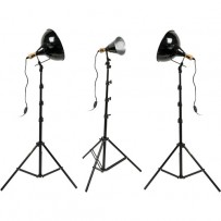 Impact Tungsten Three-Floodlight Kit with 6' Stands