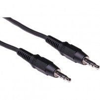 Pearstone Stereo Mini Male to Stereo Mini Male Cable (Black) - 25'